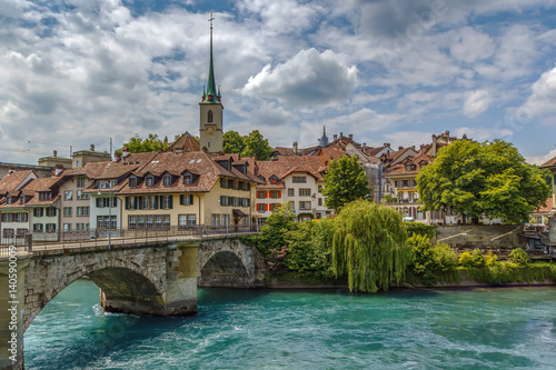 bridge over the Aare river in Bern, Switzerland © borisb17