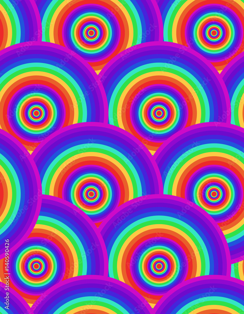 Seamless psychedelic rainbow texture. Abstract pattern for wrapping paper, wallpaper and your creativity
