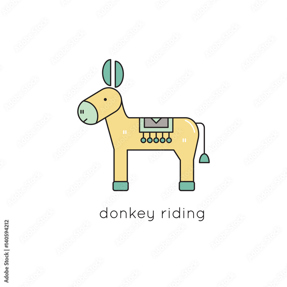Donkey line icon Donkey line icon