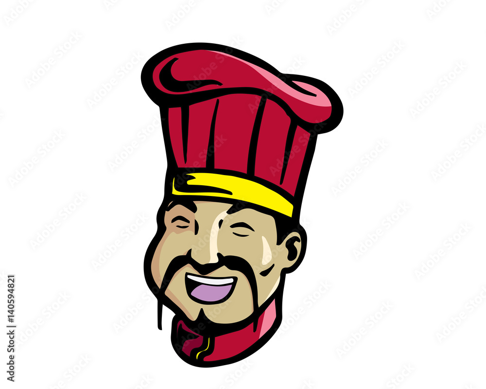 Modern Restaurant Chef Logo Cartoon - Chinese Restaurant Noodle Chef Stock  Vector | Adobe Stock