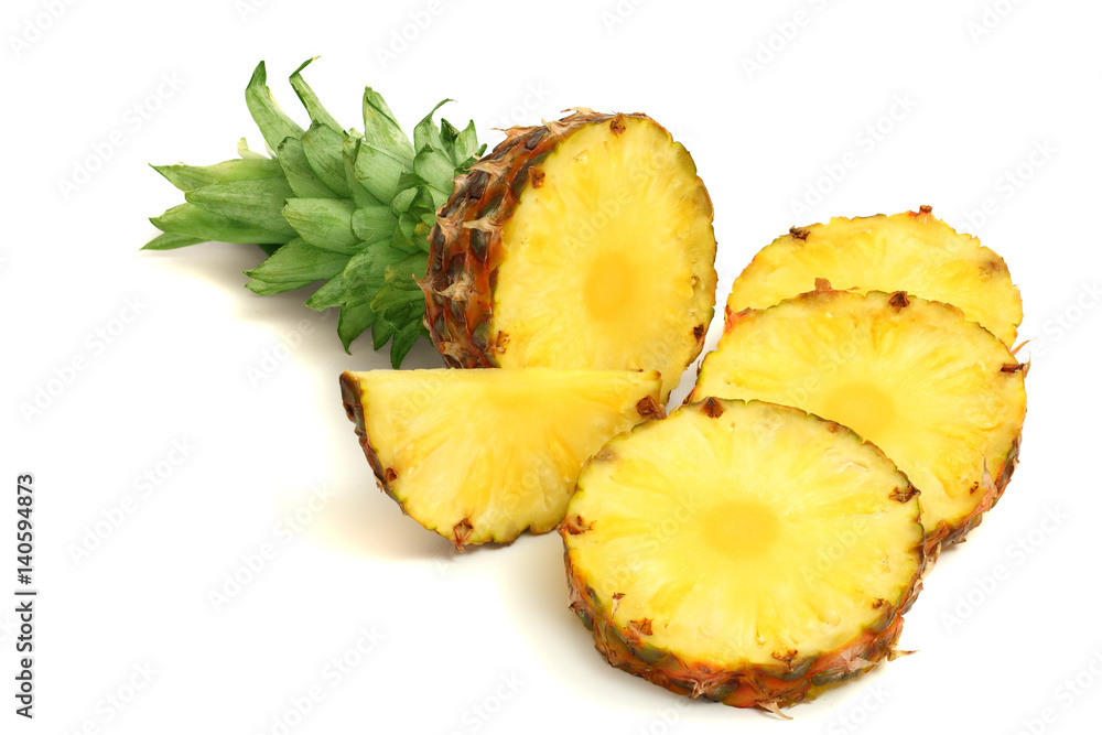 Ripe pineapple isolated on white background Ripe pineapple isolated on white background