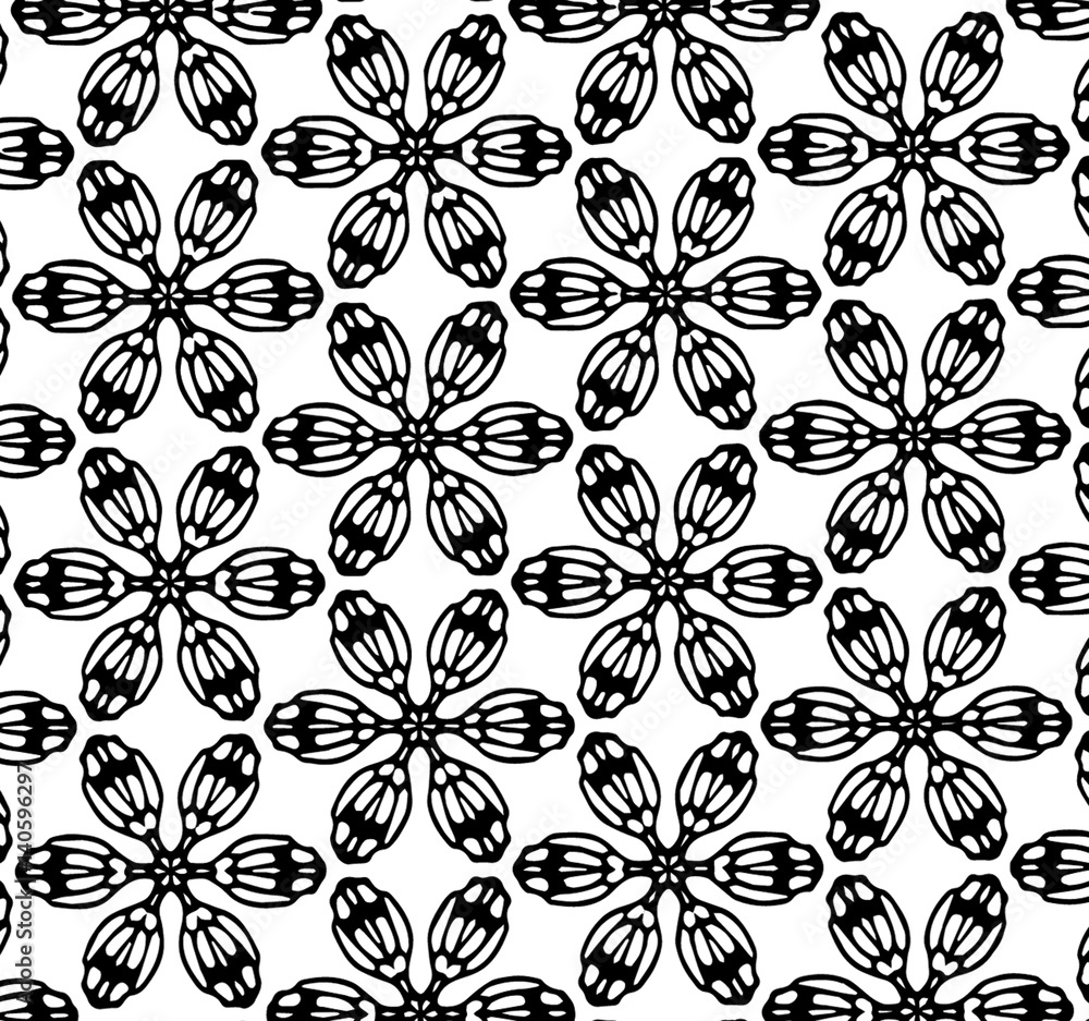 black-white flower pattern black-white flower pattern