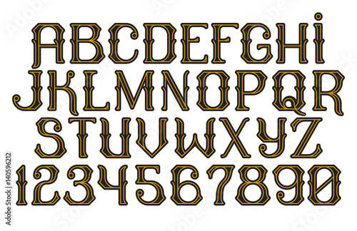 Decorative vintage font Time Machine