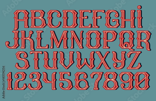 Decorative vintage font Time Machine