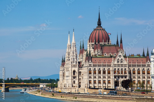 the beautiful building of the Parliament in Budapest, Hungary