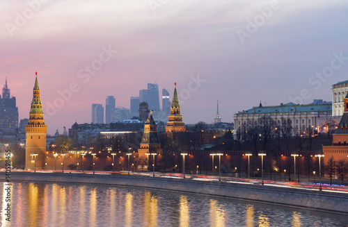 An amazing sunset over Moscow, Russia
