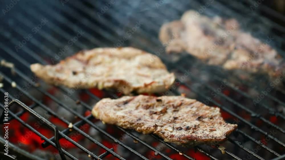 grilling barbecue hot steak and sausage grilling barbecue hot steak and sausage