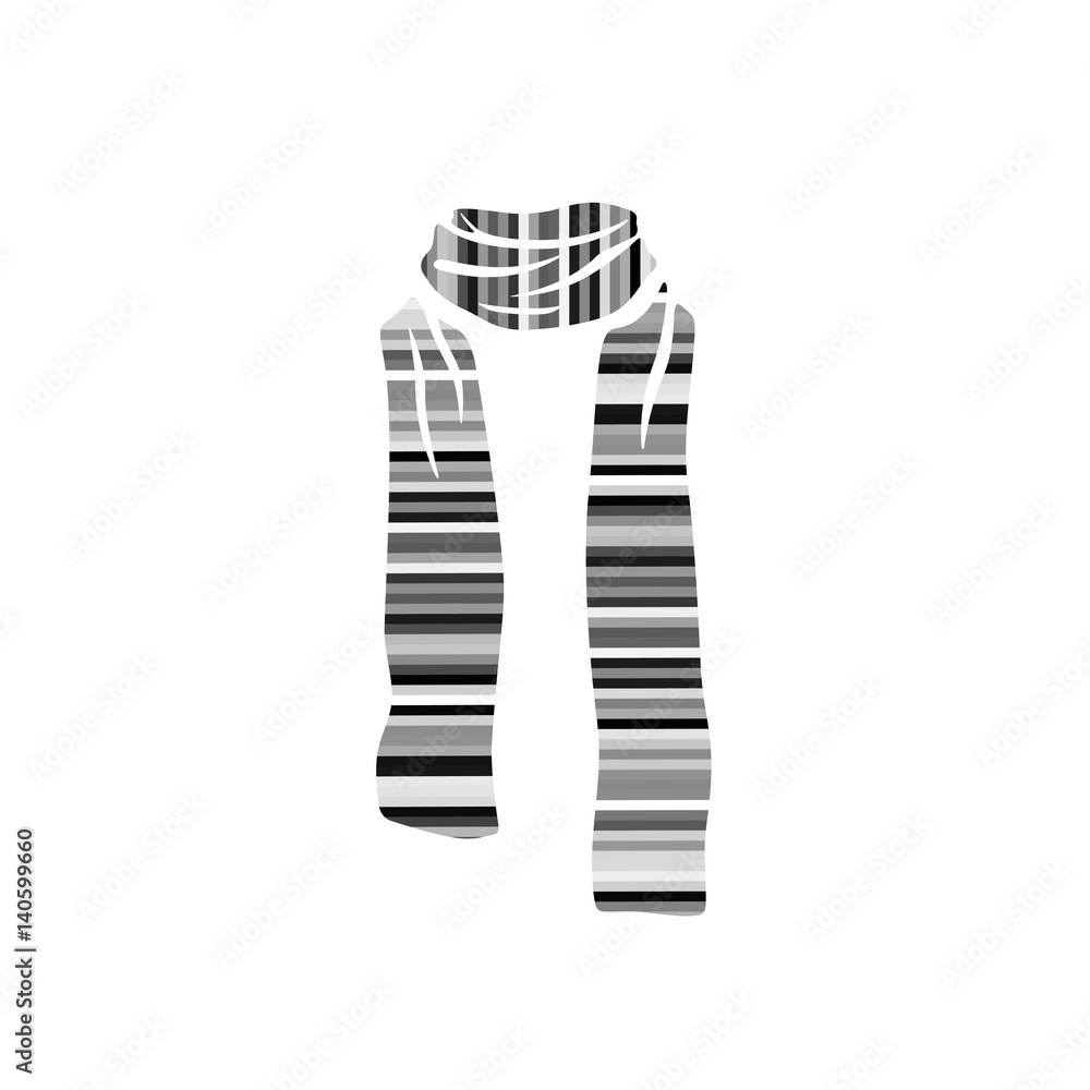 Stripped scarf icon, winter cold season logo Stripped scarf icon, winter cold season logo