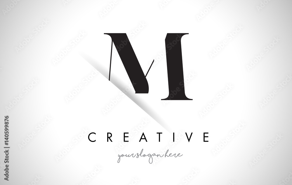 M Letter Logo Design with Creative Paper Cut M Letter Logo Design with Creative Paper Cut