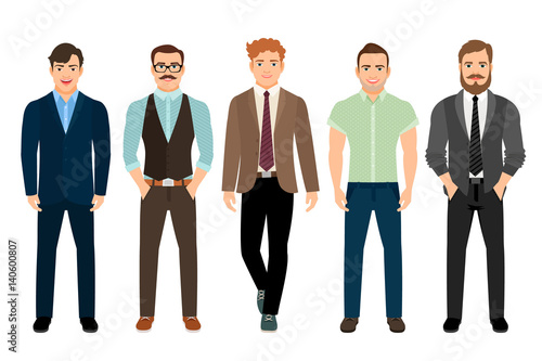 Handsome men in business formal style