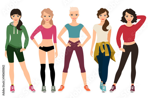 Women in sporty outfits