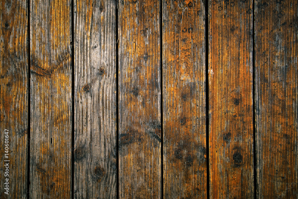 Naklejka premium Weathered hardwood flooring surface texture