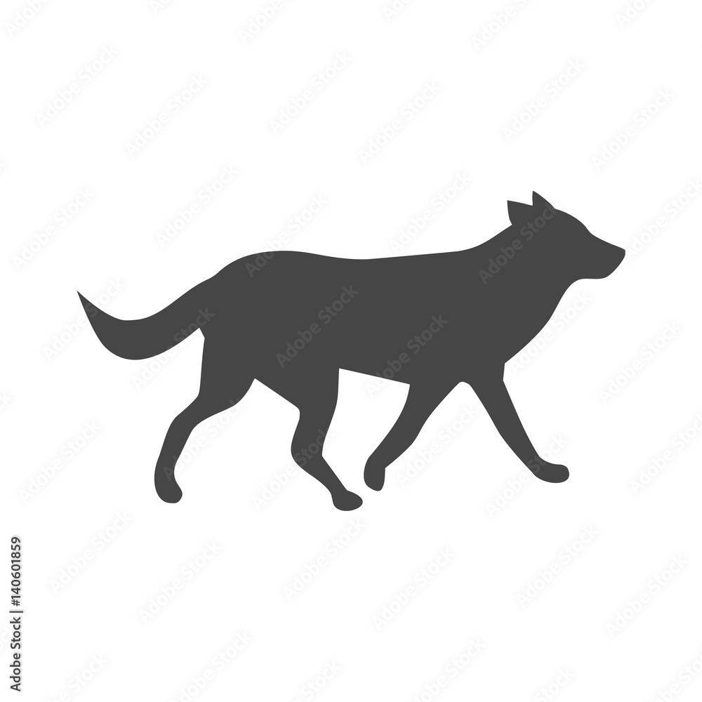 Running dog icon - Illustration