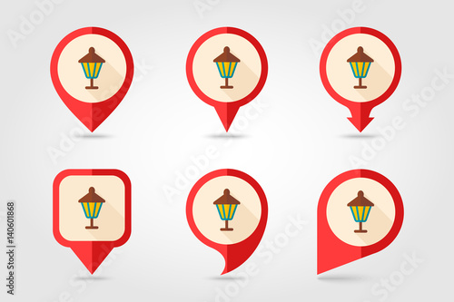 Garden lantern flat vector pin map icon Free Download Garden lantern flat vector pin map icon - GFXLoad