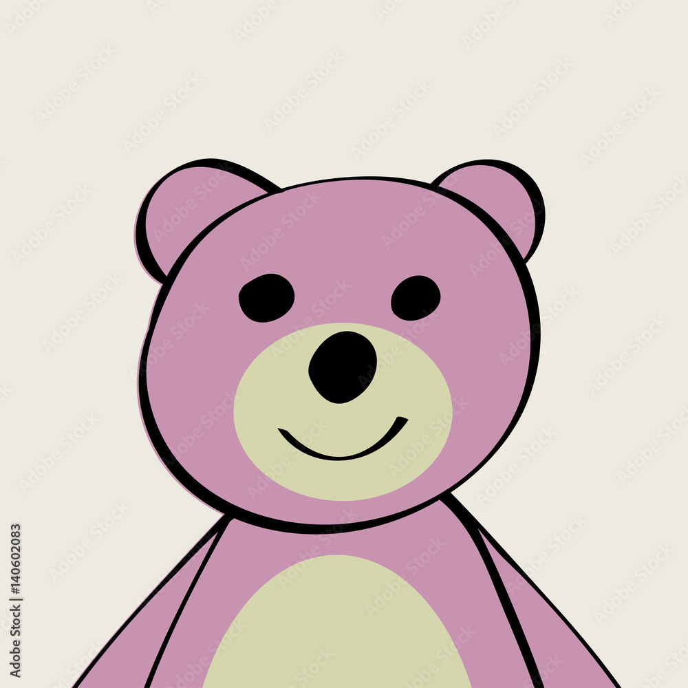 Obraz premium Bear Funny cartoon animal toy. 