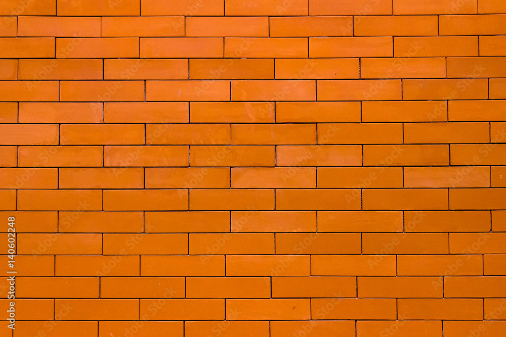Naklejka premium Orange Brick Wall Background