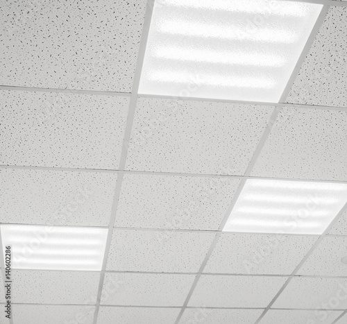Modern ceiling with LED lamps