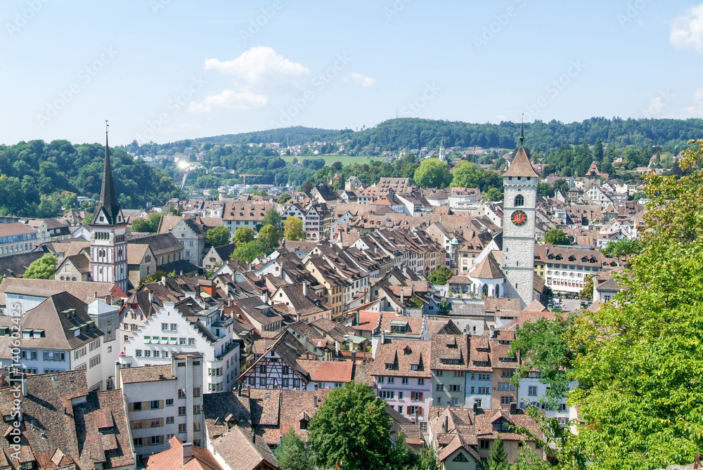 The beautiful medieval town of Schaffhausen