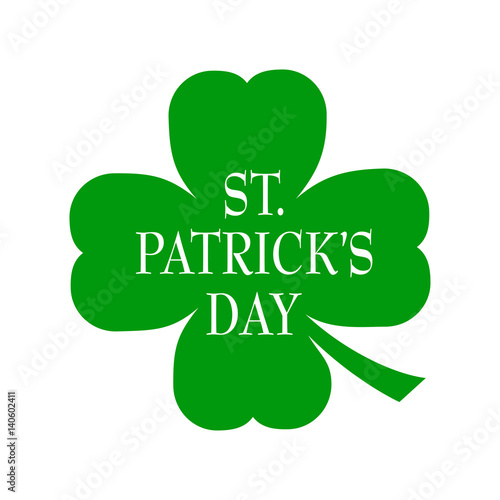 Icono plano St. Patrick's Day en trebol verde