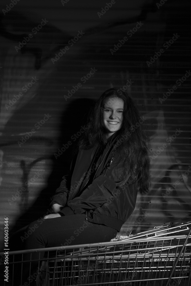 tough girl in front of Graffiti Wall
tough girl in front of Graffiti Wall