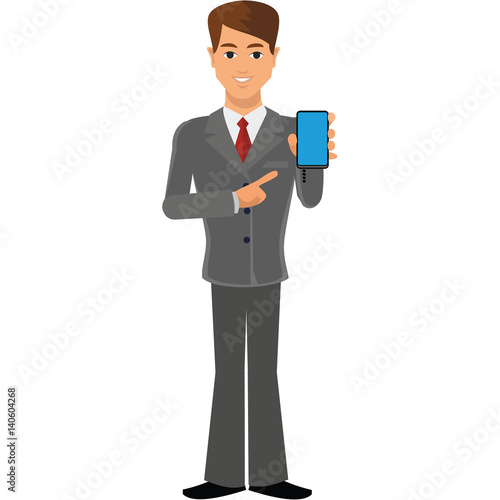 business man with mobile
