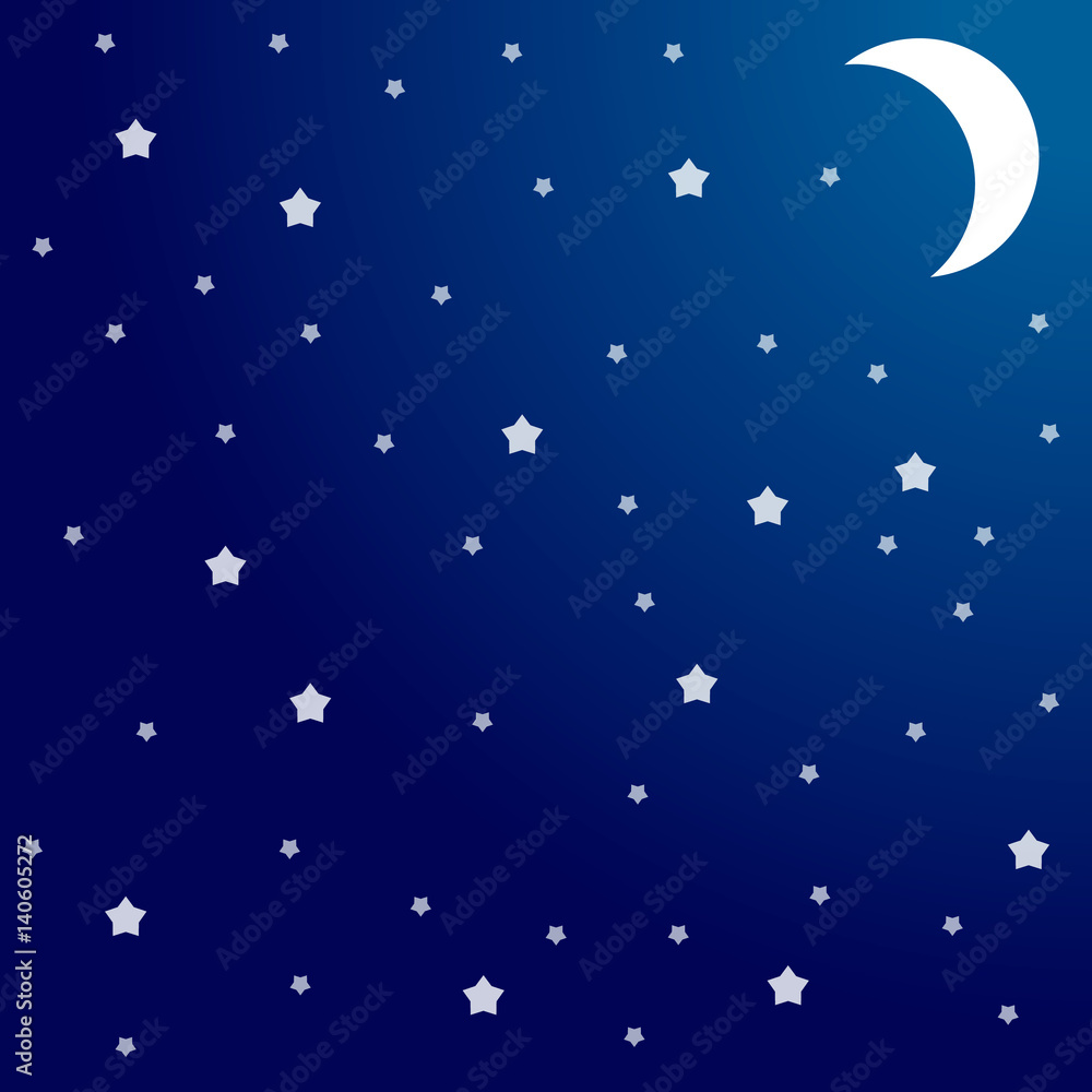image of a starry sky and moon image of a starry sky and moon