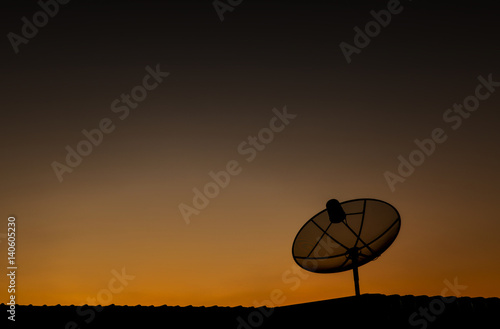Satellite dish for evening light.