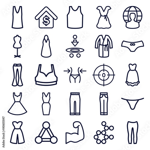 Set of 25 model outline icons