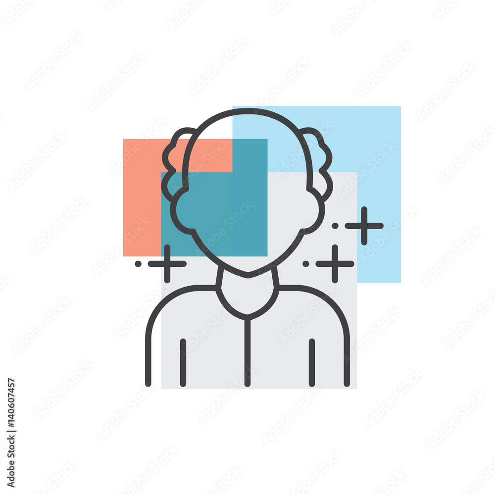 Man, human avatars icon 3 Color