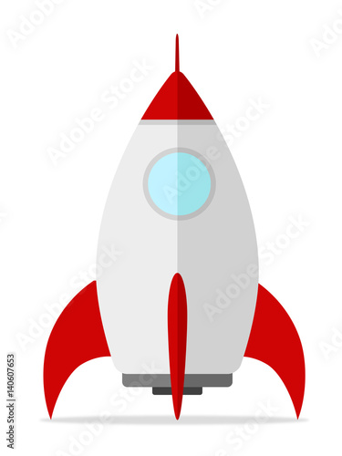 Rakete isoliert