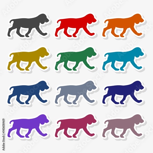 Dog icon vector silhouette - Illustration