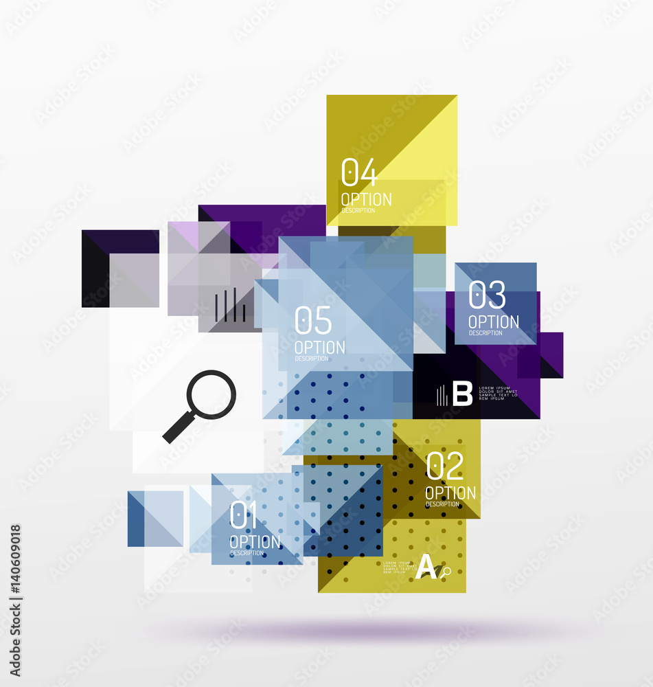Vector square abstract background