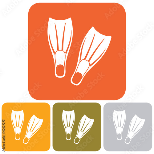 Diving flippers icon