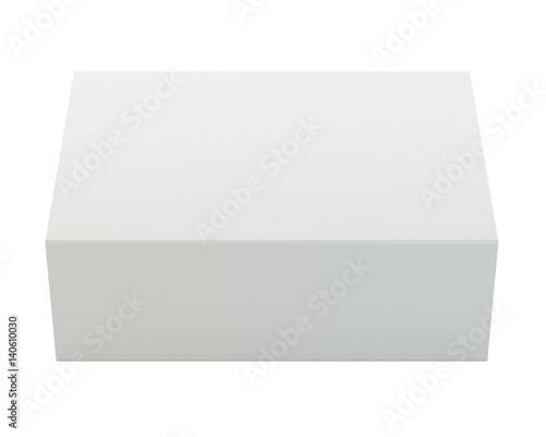 Empty package isolated on white background. 3d rendering © mirexon