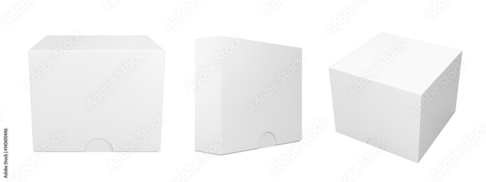 Set package isolated on white background. 3d rendering Set package isolated on white background. 3d rendering