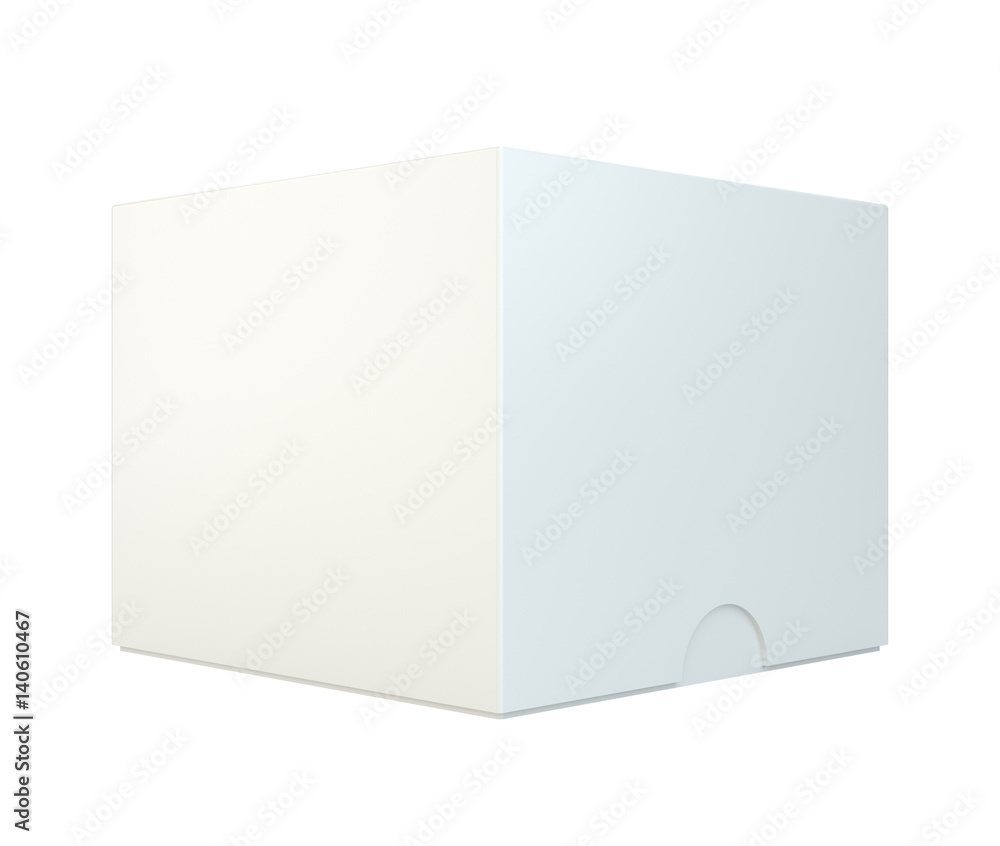 Package box on white background. 3d rendering Package box on white background. 3d rendering