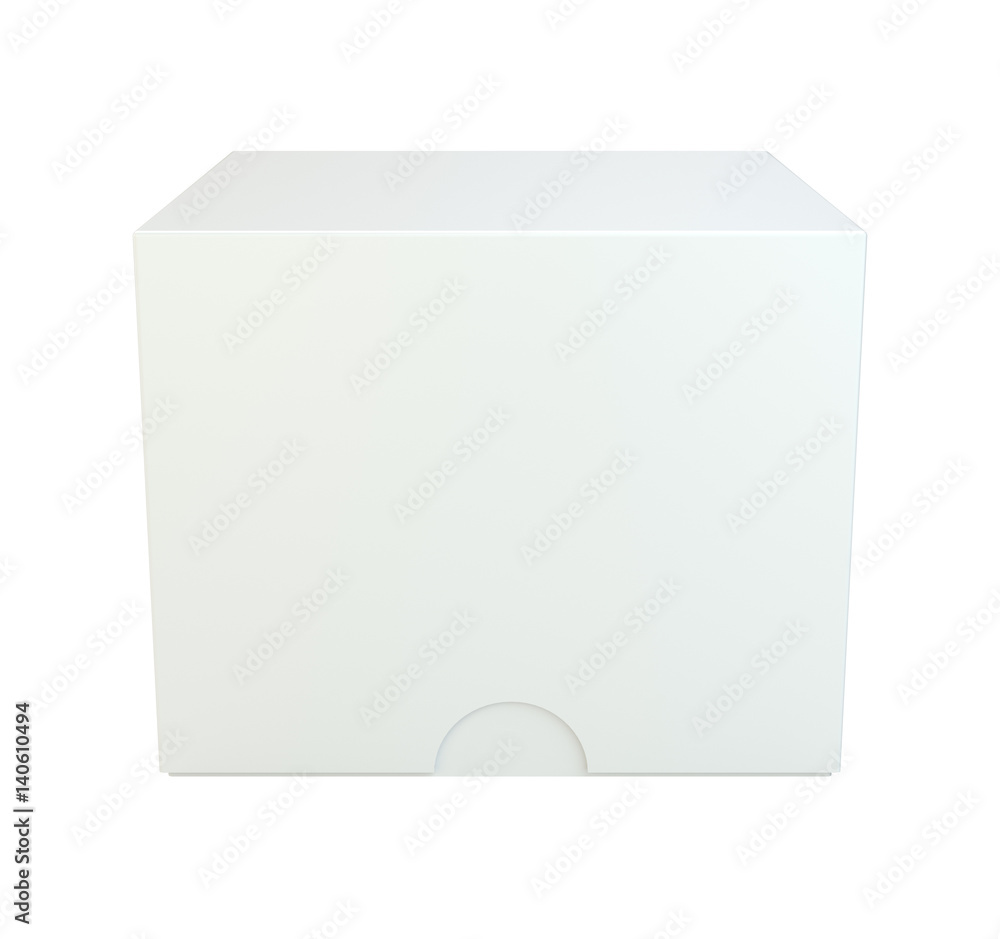 Empty package isolated on white background. 3d rendering Empty package isolated on white background. 3d rendering