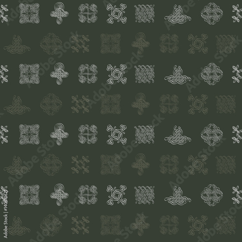 seamless pattern with Celtic art and ethnic ornaments for your design
