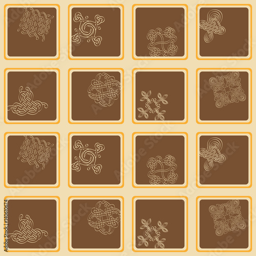 seamless pattern with Celtic art and ethnic ornaments for your design