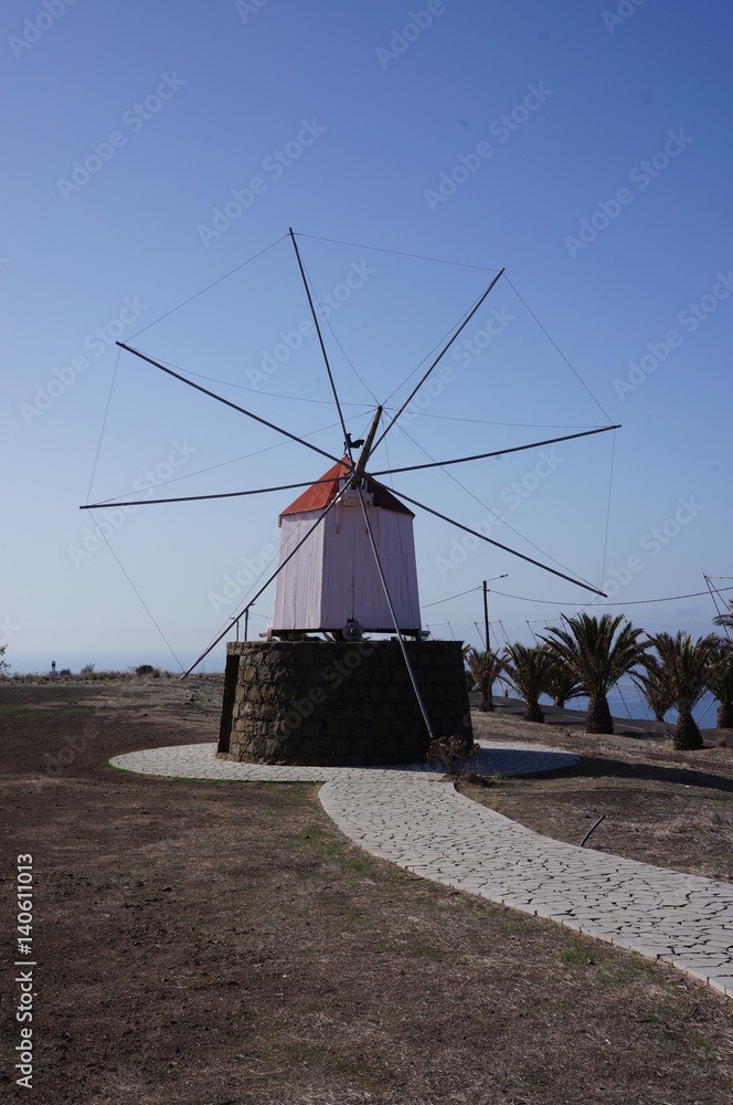 the island of Porto Santo windmill, Portugal
