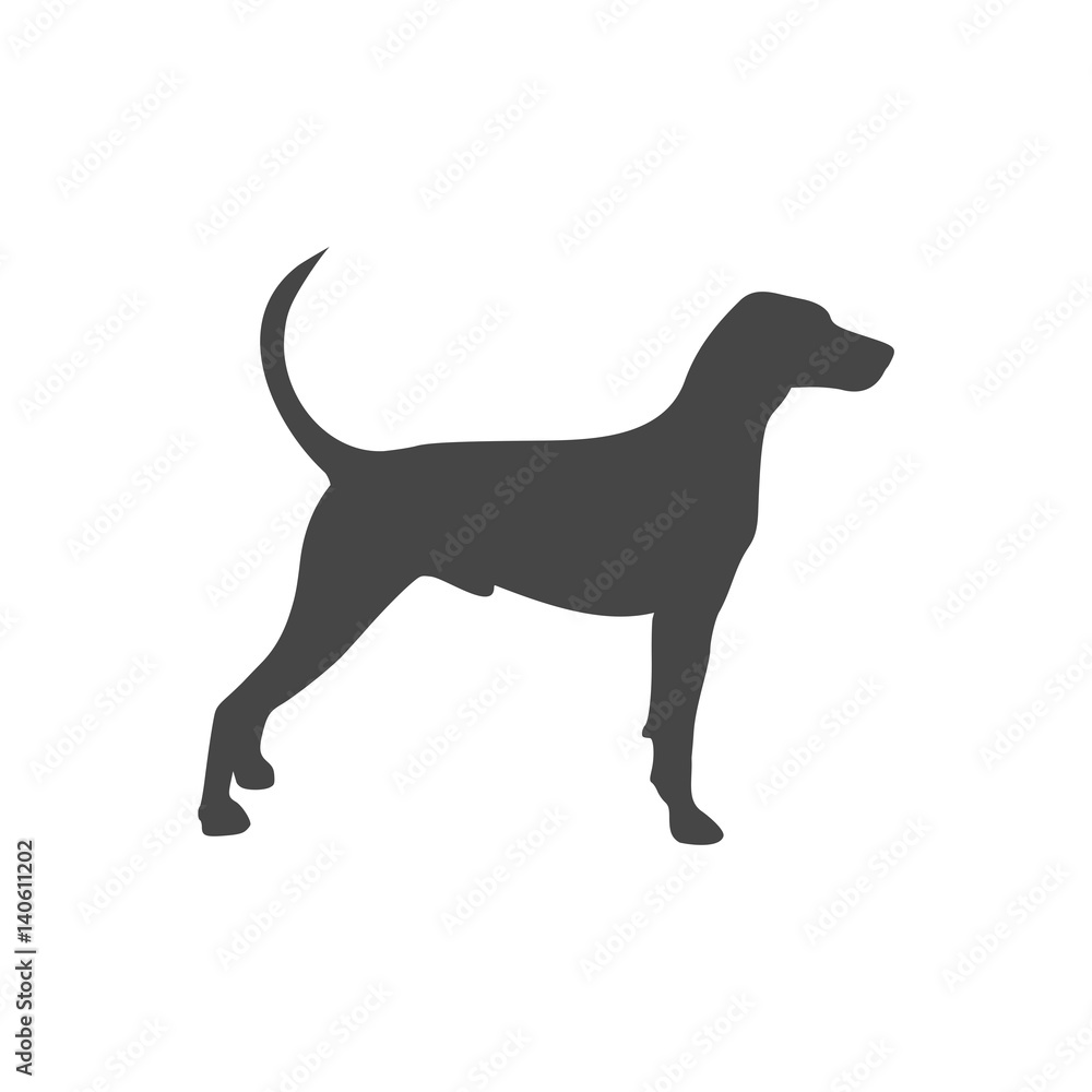 Dog icon flat - Illustration