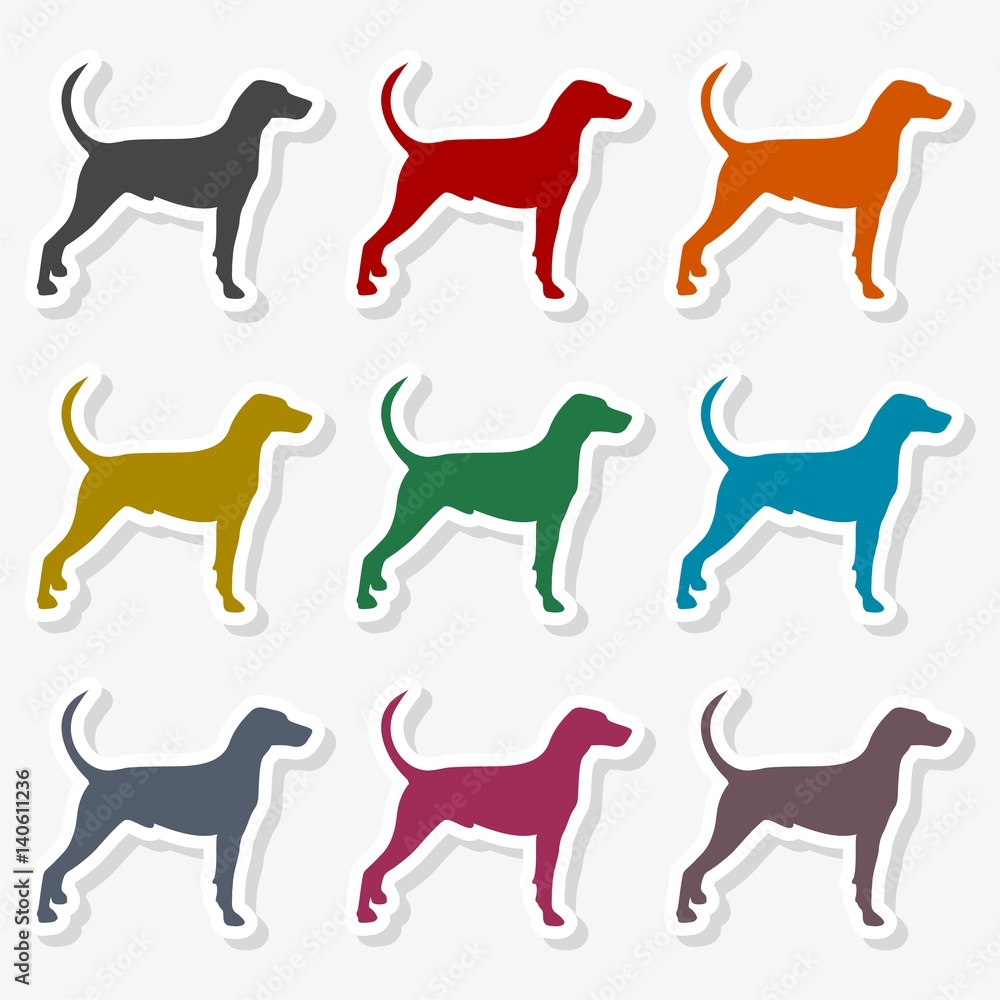 Dog icon flat - Illustration