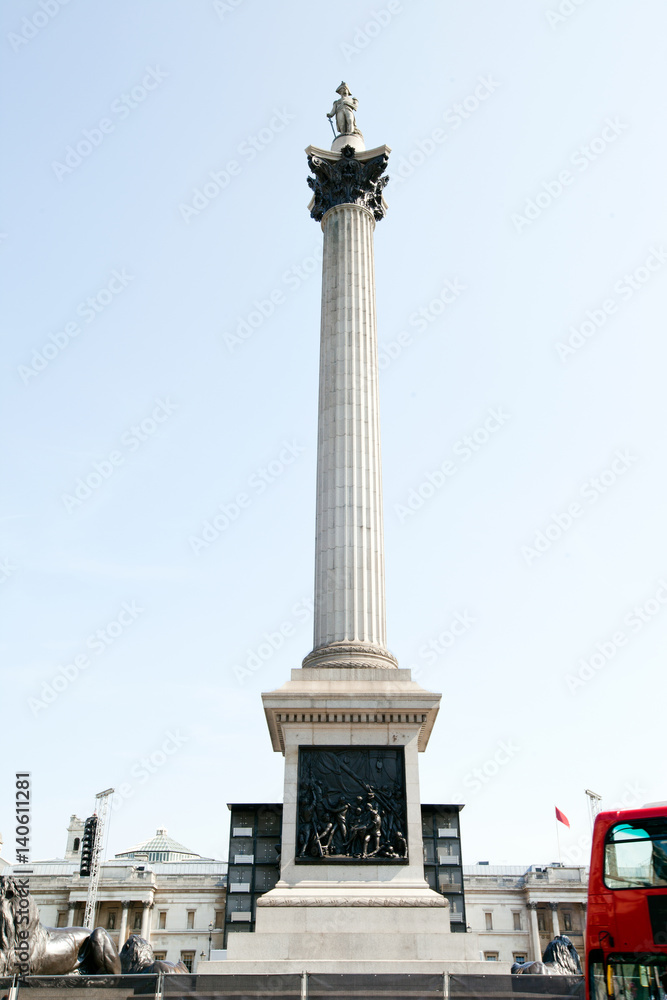 Nelson's Column in Trafalgar Square London