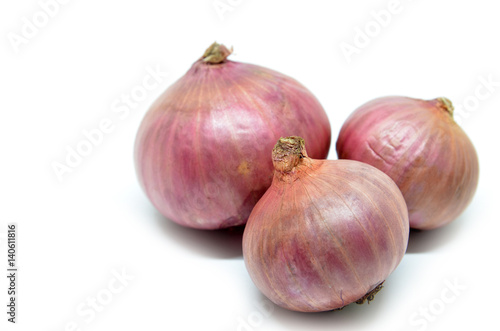 Purple onion isolated on a white background