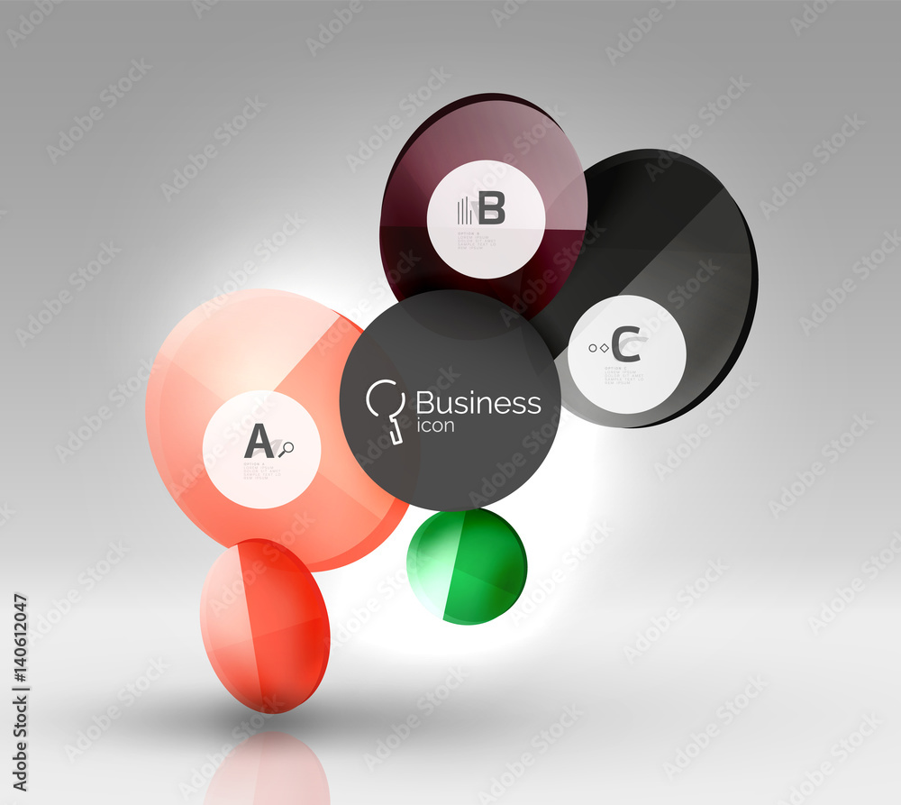 Colorful glossy circle infographics Colorful glossy circle infographics