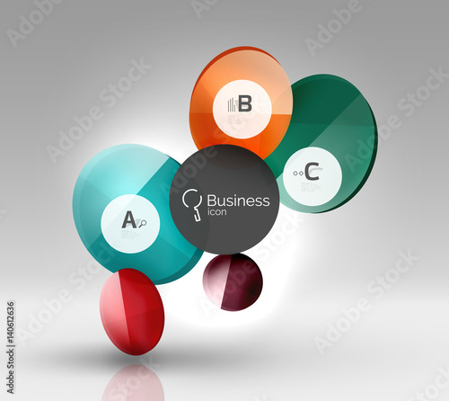 Free Download Glass circle infographics - GFXLoad