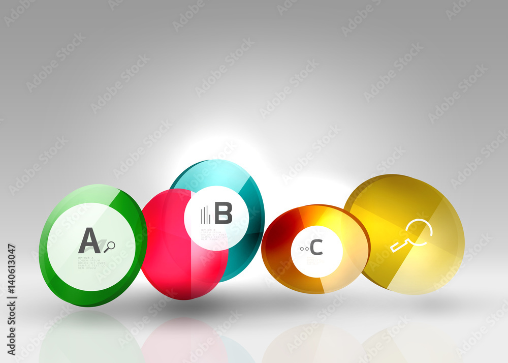 Circle modern business infographics design template Circle modern business infographics design template