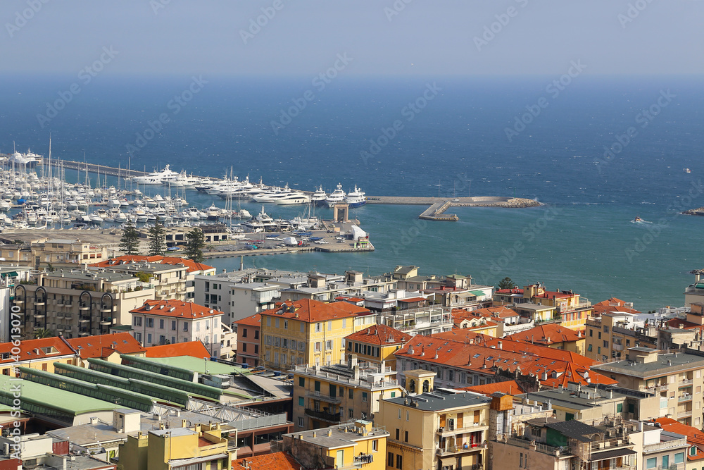 Port of Sanremo (San Remo) on Italian Riviera, Imperia, Liguria, Italy