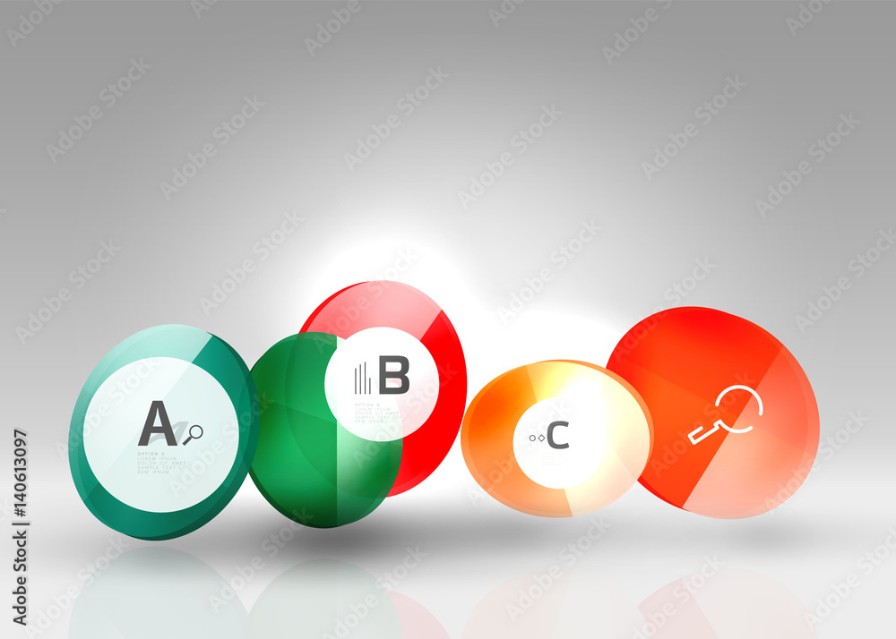 Circle modern business infographics design template Circle modern business infographics design template