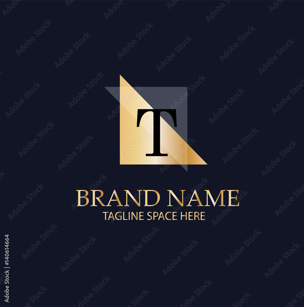 Obraz premium T Letter Logo Design.Sign.Symbol.Typography